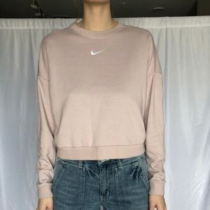 Nike open back muted pink crewneck